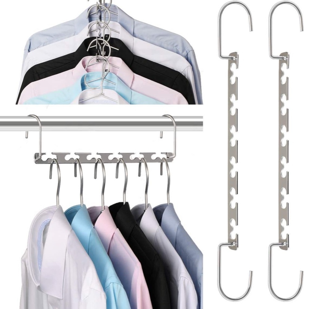 Closet cascading hanger organizer set of 2